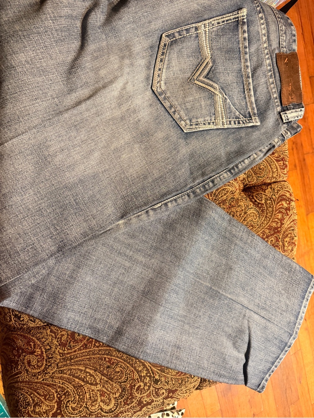 Men's Relaxed Fit Washed Blue Jeans